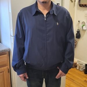 Polo By Ralph Lauren Men's Size XL Blue Bomber Jacket Coat